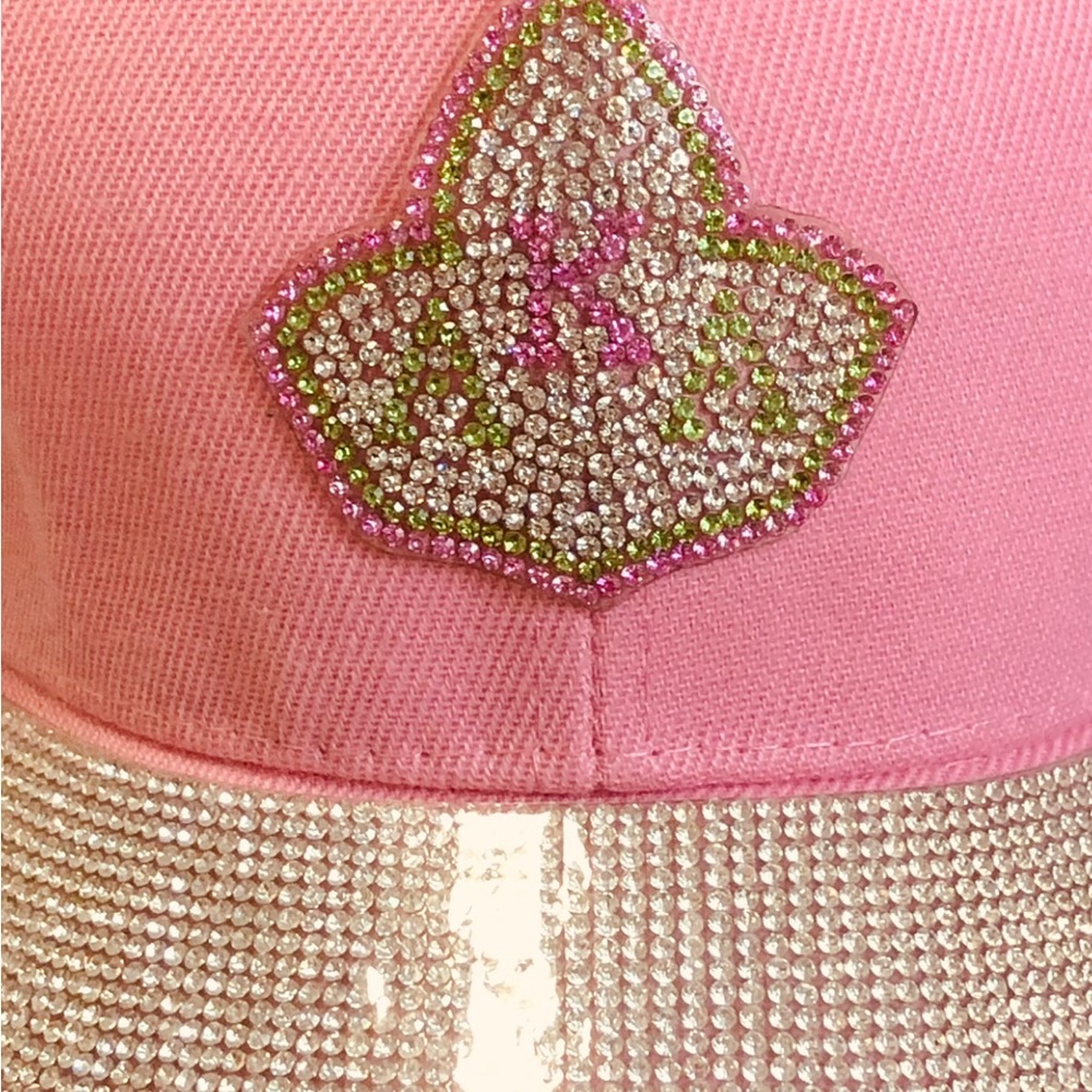 Pink Rhinestone Embellished Cap - Picture 2 of 11